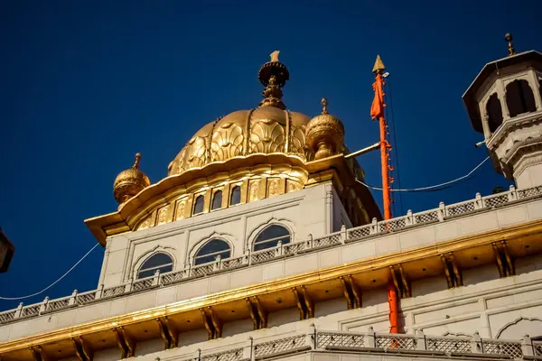 stock image View of details of architecture inside Golden Temple - Harmandir Sahib in Amritsar, Punjab, India, Famous indian sikh landmark, Golden Temple, the main sanctuary of Sikhs in Amritsar, India