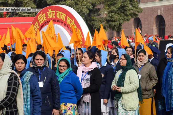 stock image Delhi, India - December 26 2023 - Veer Bal Diwas commemorates the martyrdom of the four sons of tenth and last Sikh Guru Gobind Singh, In Jan 2021 PM Modi announced Dec 26 observed as Veer Bal Diwas