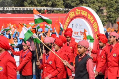Delhi, Hindistan - 26 Aralık 2023 - Veer Bal Diwas, 10 ve son Sikh Guru Gobind Singh 'in dört oğlunun şehit olması anısına, Ocak 2021' de Modi 26 Aralık 'ta Veer Bal Diwas olarak gözlemlendiğini duyurdu.