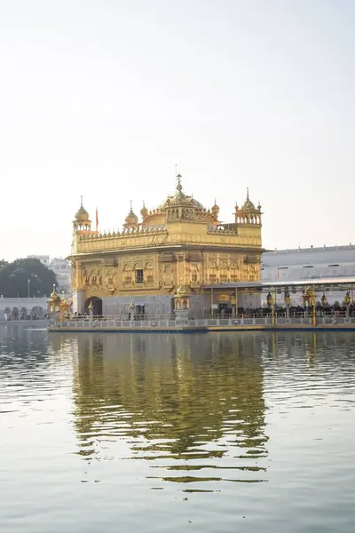 stock image Beautiful view of Golden Temple - Harmandir Sahib in Amritsar, Punjab, India, Famous indian sikh landmark, Golden Temple, the main sanctuary of Sikhs in Amritsar, India
