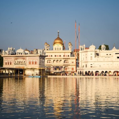 Altın Tapınak içindeki mimari detaylarının görüntüsü - Amritsar 'daki Harmandir Sahib, Punjab, Hindistan' daki ünlü Hint sih simgesi, Altın Tapınak, Amritsar, Hindistan 'daki Sihlerin ana mabedi