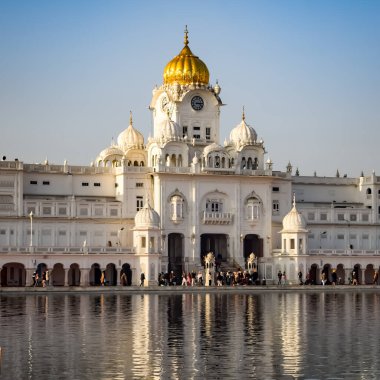 Altın Tapınak içindeki mimari detaylarının görüntüsü - Amritsar 'daki Harmandir Sahib, Punjab, Hindistan' daki ünlü Hint sih simgesi, Altın Tapınak, Amritsar, Hindistan 'daki Sihlerin ana mabedi