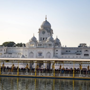 Amritsar, India - June 20 2024 - Unidentified devotees from various parts at Golden Temple (Harmandir Sahib) in Amritsar, Punjab, India, Famous indian sikh landmark, Golden Temple clipart