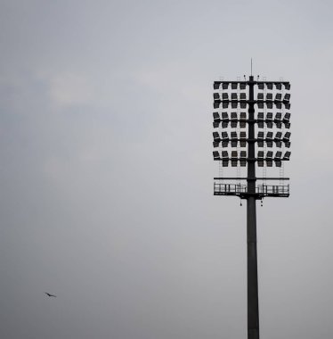 Kriket stadyumunun ışık direkleri Delhi, Hindistan, Kriket Stadyumu