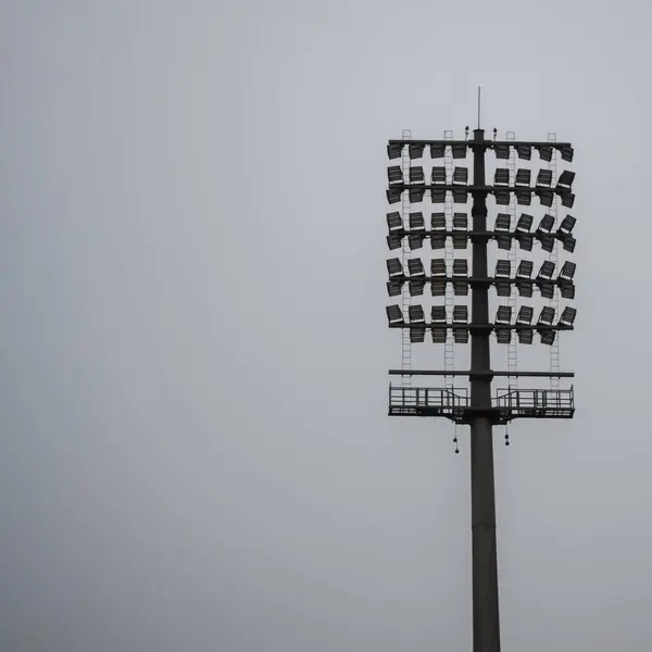 stock image Cricket stadium flood lights poles at Delhi, India, Cricket Stadium Light