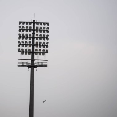 Kriket stadyumunun ışık direkleri Delhi, Hindistan, Kriket Stadyumu