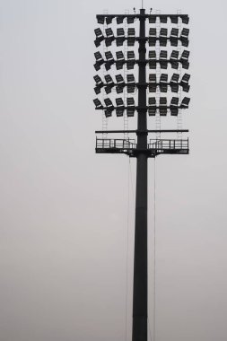 Kriket stadyumunun ışık direkleri Delhi, Hindistan, Kriket Stadyumu