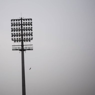 Kriket stadyumunun ışık direkleri Delhi, Hindistan, Kriket Stadyumu