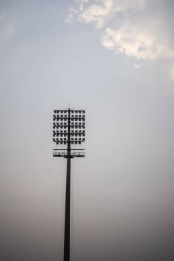 Kriket stadyumunun ışık direkleri Delhi, Hindistan, Kriket Stadyumu