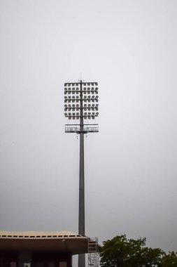 Kriket stadyumunun ışık direkleri Delhi, Hindistan, Kriket Stadyumu