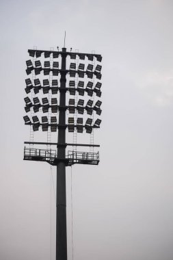 Kriket stadyumunun ışık direkleri Delhi, Hindistan, Kriket Stadyumu