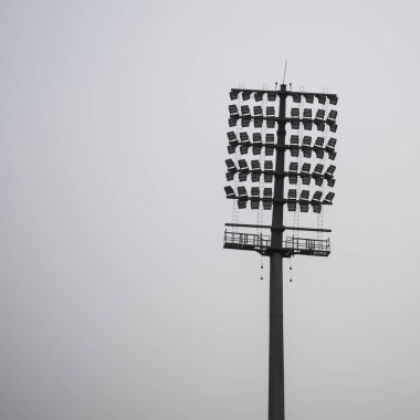 Kriket stadyumunun ışık direkleri Delhi, Hindistan, Kriket Stadyumu