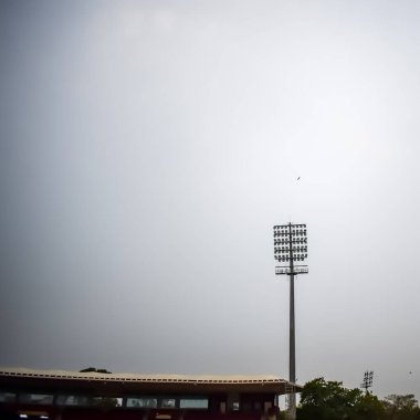 Kriket stadyumunun ışık direkleri Delhi, Hindistan, Kriket Stadyumu