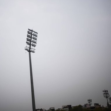 Kriket stadyumunun ışık direkleri Delhi, Hindistan, Kriket Stadyumu