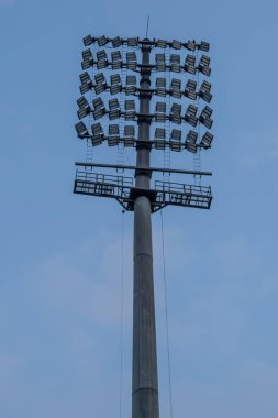 Kriket stadyumunun ışık direkleri Delhi, Hindistan, Kriket Stadyumu