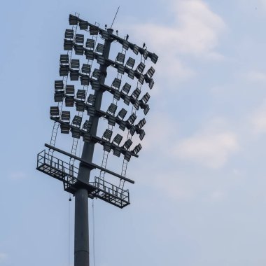 Kriket stadyumunun ışık direkleri Delhi, Hindistan, Kriket Stadyumu