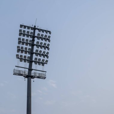 Kriket stadyumunun ışık direkleri Delhi, Hindistan, Kriket Stadyumu