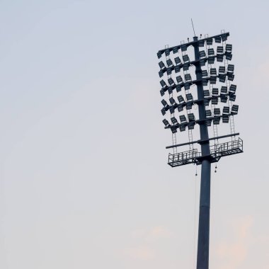 Kriket stadyumunun ışık direkleri Delhi, Hindistan, Kriket Stadyumu