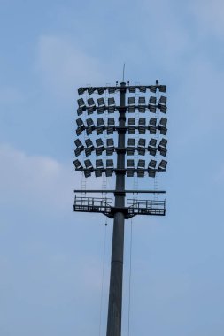 Kriket stadyumunun ışık direkleri Delhi, Hindistan, Kriket Stadyumu