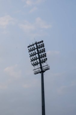 Kriket stadyumunun ışık direkleri Delhi, Hindistan, Kriket Stadyumu