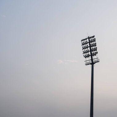 Kriket stadyumunun ışık direkleri Delhi, Hindistan, Kriket Stadyumu