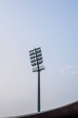 Kriket stadyumunun ışık direkleri Delhi, Hindistan, Kriket Stadyumu