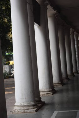 Delhi, India, September 09 2025 - Famous business district Connaught Place know as CP Delhi in the centre of New Delhi India with Offices, Banks and Shopping. British style architecture CP