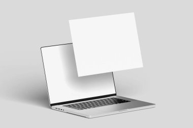 Gri arkaplanda dokuma taşları üzerine boş ekranı olan modern akıllı telefon modeli..