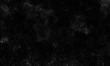 Büyük oranda beyaz toz, çizik ve tahılla kaplanmış siyah bir yüzeye sahip dramatik, karanlık ve soyut bir arkaplan dokusu.