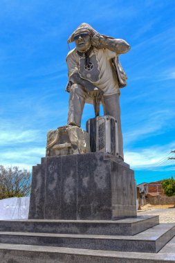 Statue of Luiz Gonzaga, the King of Baiao, in Exu, Pernambuco, Brazil on October 17, 2023. clipart