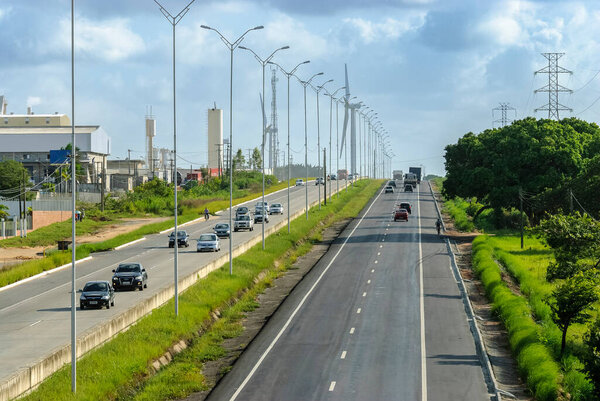 BR101 Highway, an important road connection between the north and south of Brazil. Joao Pessoa, Paraiba, Brazil on February 3, 2012.