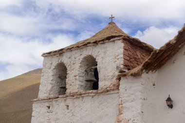 Machuca Kilisesi, San Pedro de Atacama, Antofagasta, Şili 6 Mayıs 2023.