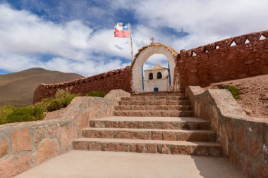 Machuca Kilisesi, San Pedro de Atacama, Antofagasta, Şili 6 Mayıs 2023.