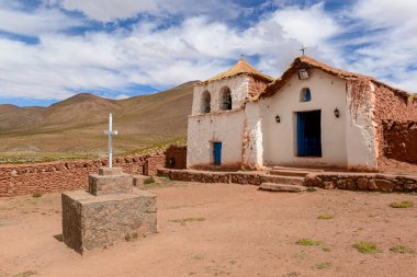 Machuca Kilisesi, San Pedro de Atacama, Antofagasta, Şili 6 Mayıs 2023.
