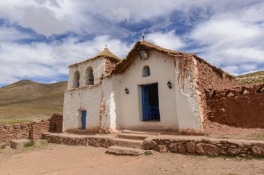 Machuca Kilisesi, San Pedro de Atacama, Antofagasta, Şili 6 Mayıs 2023.