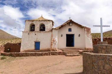 Machuca Kilisesi, San Pedro de Atacama, Antofagasta, Şili 6 Mayıs 2023.