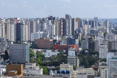Curitiba, Parana, Brezilya. Şehir merkezi binaları 22 Eylül 2024