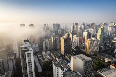 Curitiba, Parana, Brezilya. Şehir merkezi binaları 22 Eylül 2024