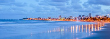 Manaira Beach at Dusk in Joao Pessoa, Brazil on November 22, 2004. clipart