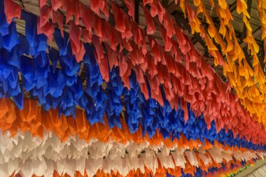 Kuzeydoğu Brezilya Haziran Festivali 'nde Renkli Şenlik Dekorasyonları