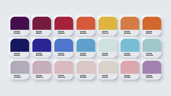 Trendy Colour Catalog Inspiration Palette Rgb Hex Vector Illustration — Vetor de Stock