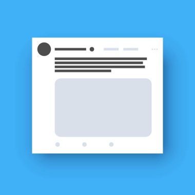 Sosyal Medya Şablon Sunumu. Vektör İllüstrasyonu