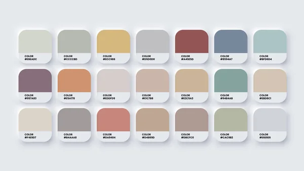 Trendy Colour Catalog Inspiration Palette in RGB and HEX. Vector Illustration