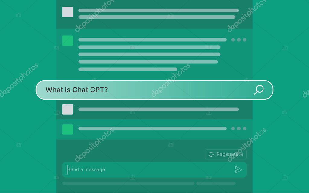 Chat Bot Illustration, Futuristic Robot Chat, Technology Communication Template , AI Deep Learning, Chatbot Artificial Intelligence, Cyber Bot . Vector illustration