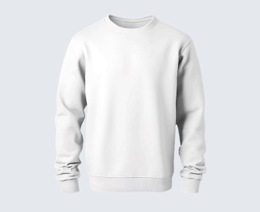 Sweatshirt modeli, kapüşonlu kol şablonu, öndeki gömlek modeli, mağaza tasarımlı kapüşonlu kıyafetler, düzenlenebilir dükkan tarzı. Vektör illüstrasyonu
