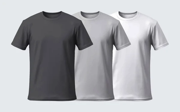 Tişört modeli, mağaza tişörtü şablonu, basit gömlek modeli, düzenlenebilir tasarım, dükkan ürünleri. Vektör illüstrasyonu