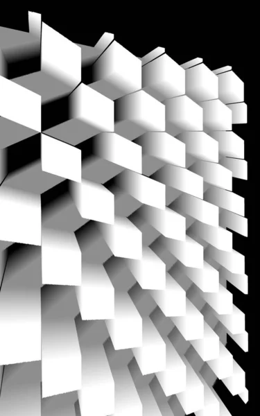 White Grey Gold Cube Pattern Design Inspired Escher — Stock Photo, Image