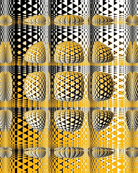 Muster Und Design Von Gelbgold Kugel Inspiriert Mosaik Fliesen Anordnung — Stockfoto