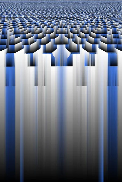 Blauw Wit Grijs Patroon Illustratie Ontwerp Een Zwarte Achtergrond — Stockfoto