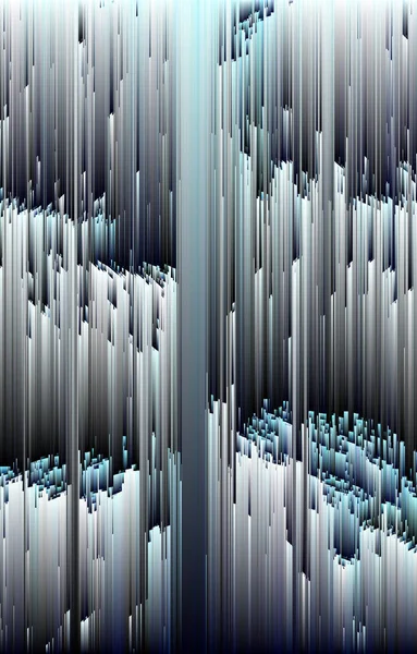 青绿色和蓝色的冰碎片笔直向上流动 形成了独特的抽象创意模式 — 图库照片